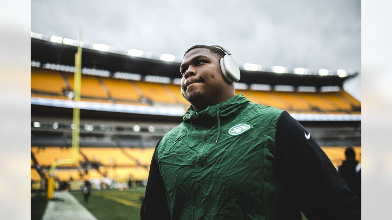 August 5, 2019, Florham Park, New Jersey, USA: New York Jets defensive  linemen Quinnen Williams (95) during training camp at the Atlantic Health  Jets Training Center, Florham Park, New Jersey. Duncan Williams/CSM