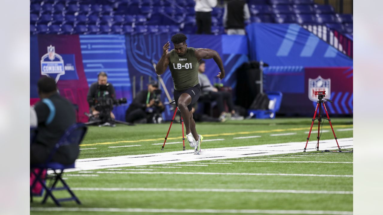 Arizona State defensive back Jack Jones runs a drill during the NFL  football scouting combine, Sunday, March 6, 2022, in Indianapolis. (AP  Photo/Darron Cummings Stock Photo - Alamy