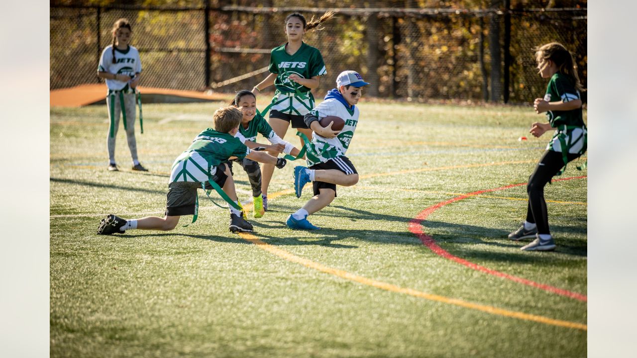 Jets Players Help Coach Play 60 Flag Football Program with Local Sixth  Graders