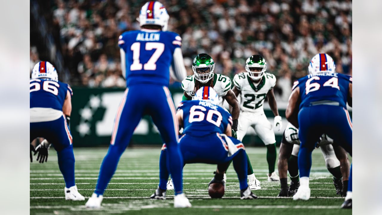 New York Jets linebacker Quincy Williams (56) reacts during an NFL game  against the Green Bay Packers Sunday, Oct. 16, 2022, in Green Bay, Wis. (AP  Photo/Jeffrey Phelps Stock Photo - Alamy