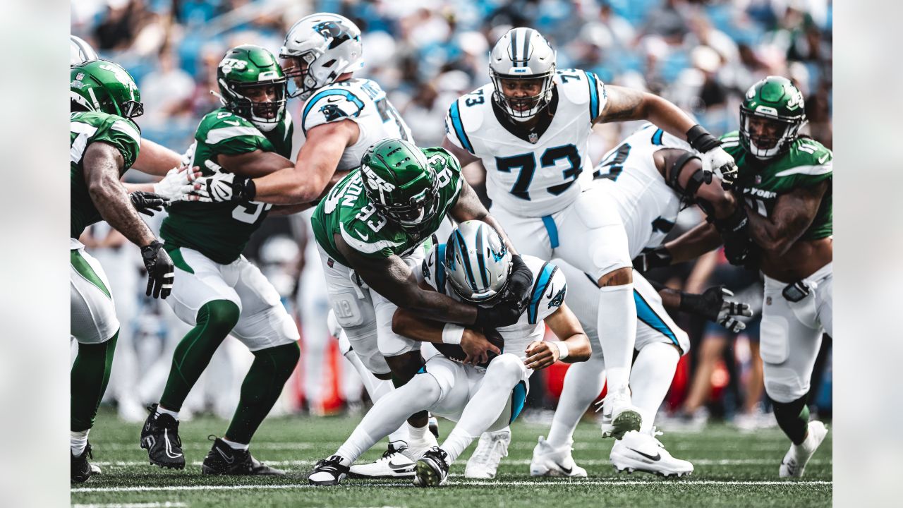 Jets D-Line, Minus Starters, Still Puts On Powerful Show in Shutout Win at  Carolina