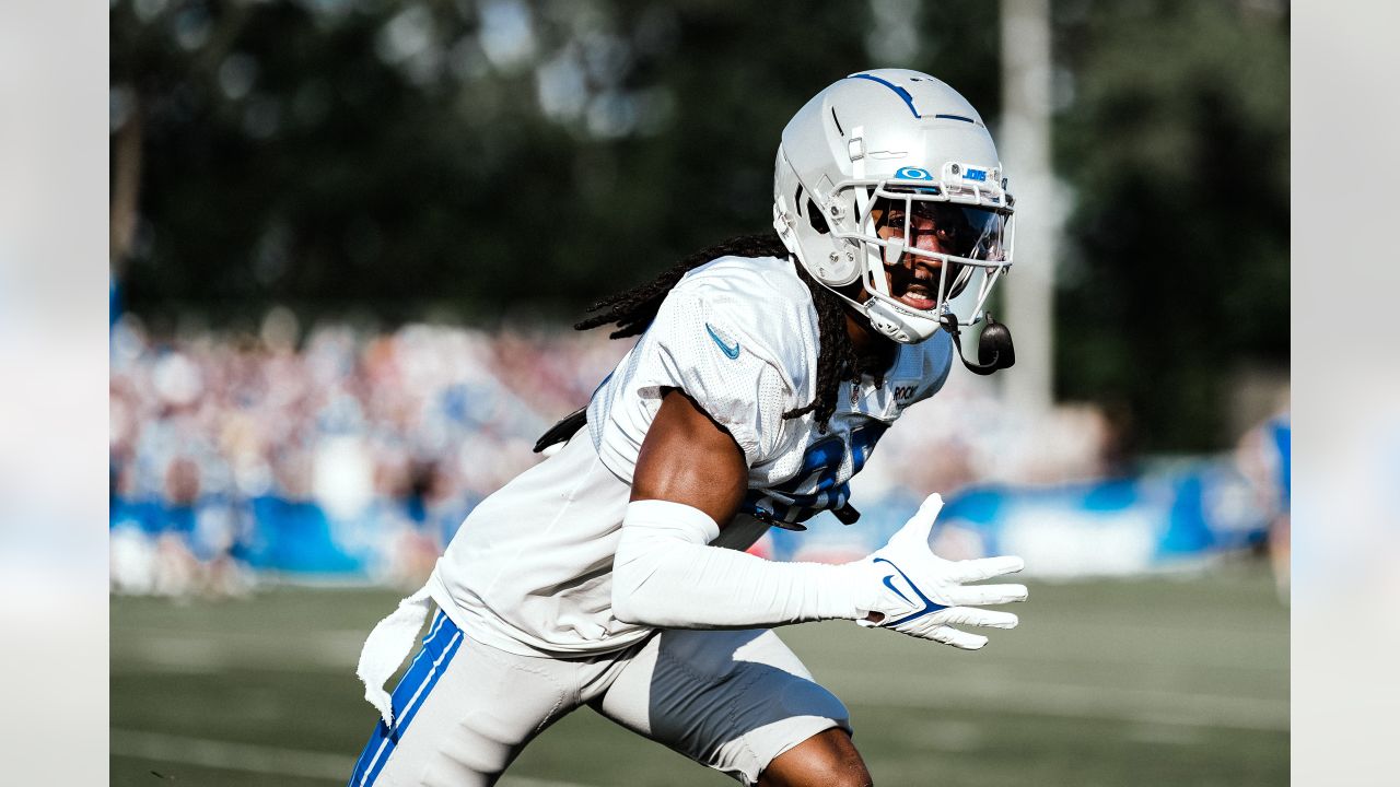 ALLEN PARK, MI - JULY 30: Detroit Lions wide receiver (0) Marvin Jones does  light, solo drills during Detroit Lions training camp on July 30, 2023 at Detroit  Lions Training Facility in