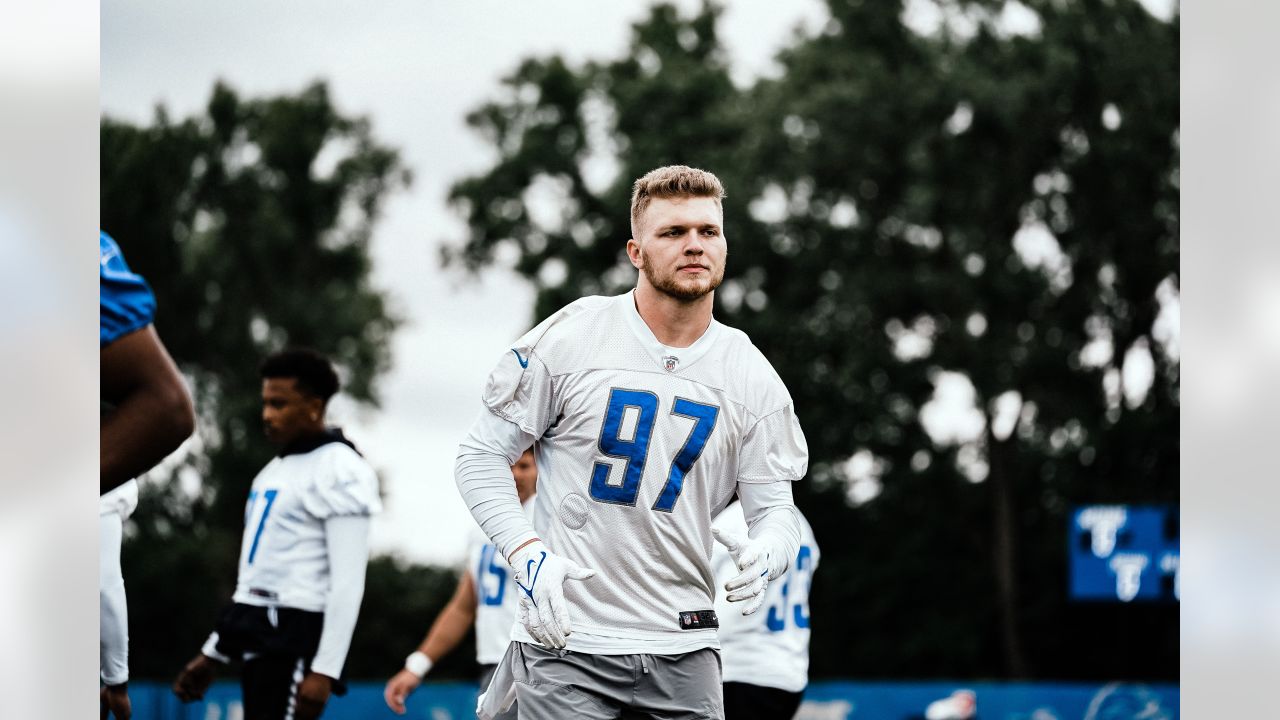 Aidan Hutchinson Detroit Team Lions #97 Name & Number Player T