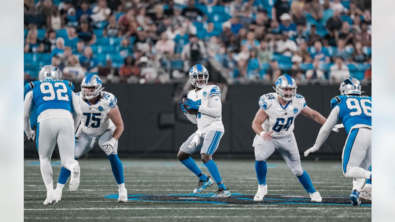 Detroit Lions cornerback Khalil Dorsey (30) returns a kick during an NFL  preseason football game against the Carolina Panthers, Friday, Aug. 25,  2023, in Charlotte, N.C. (AP Photo/Brian Westerholt Stock Photo - Alamy