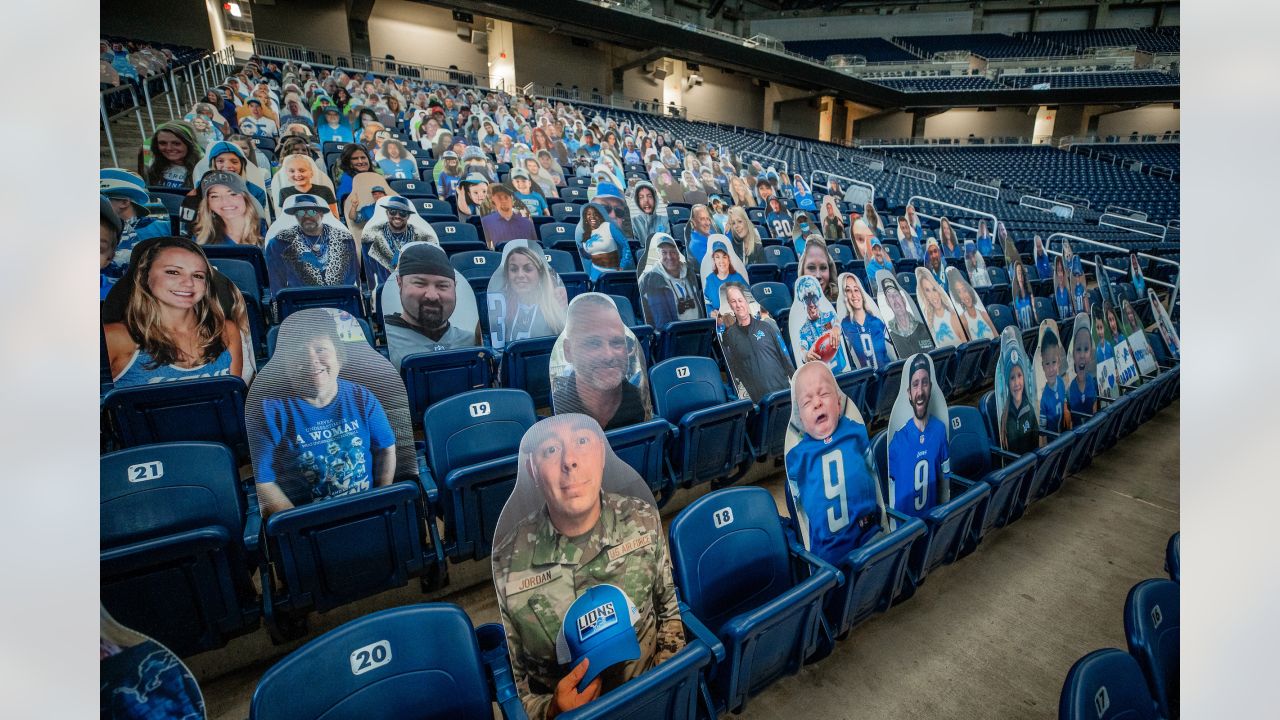 With no real fans at games, Detroit Lions offer fan cutouts to