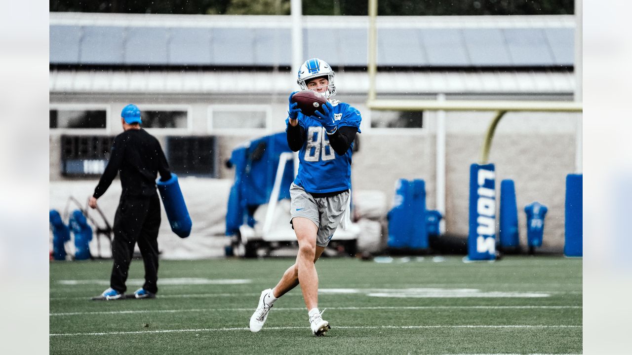 Detroit Lions defensive tackle Brodric Martin watches during an NFL  football rookie minicamp practice in Allen Park, Mich., Saturday, May 13,  2023. (AP Photo/Paul Sancya Stock Photo - Alamy