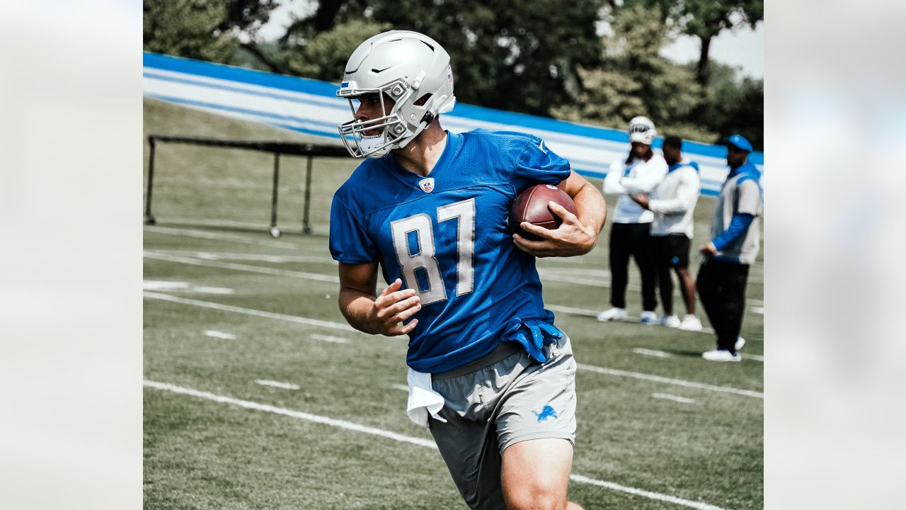 Detroit Lions tight end Brock Wright's 17-yard catch and run comes JUST  short of end zone