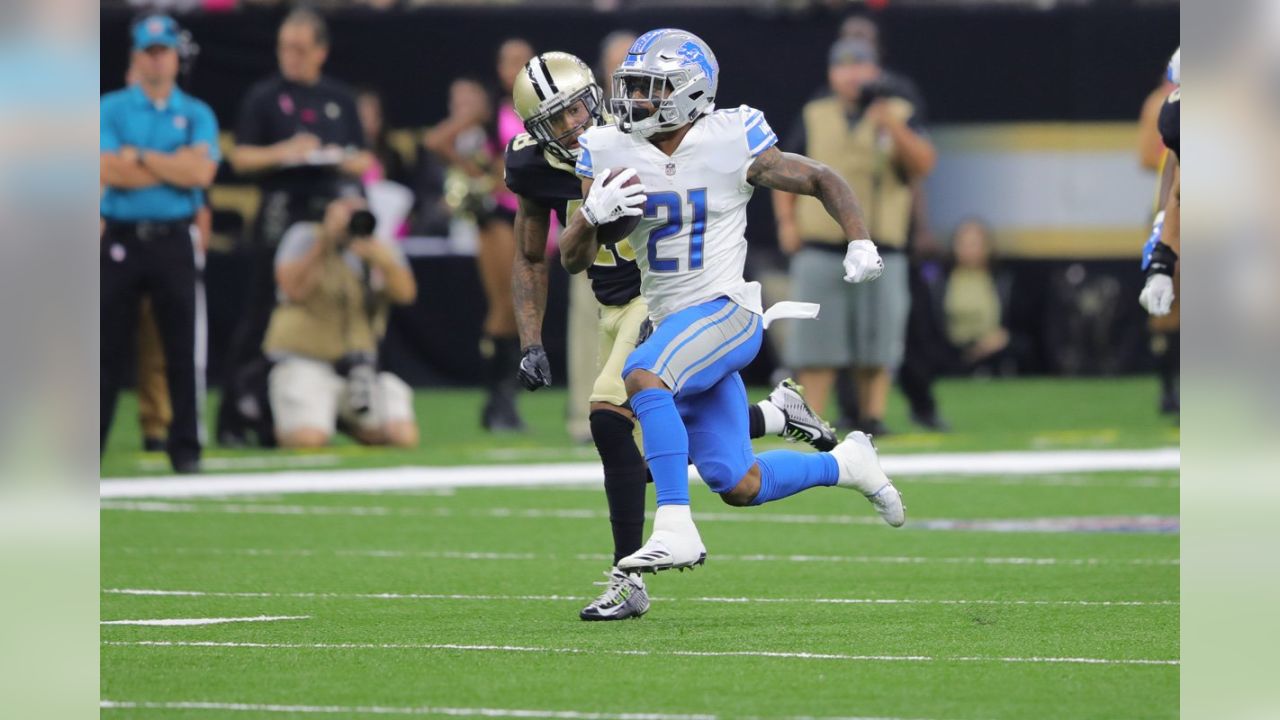 Detroit Lions running back Ameer Abdullah (21) reacts to fumbling on a  kickoff return against the Seattle Seahawks during an NFL football game in  Detroit, Sunday, Oct. 28, 2018. (AP Photo/Paul Sancya