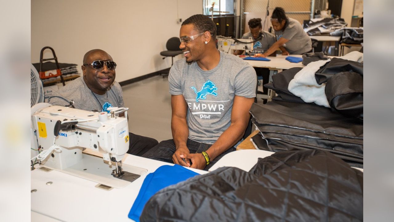 Detroit Lions rookies visit Empowerment Plan plant