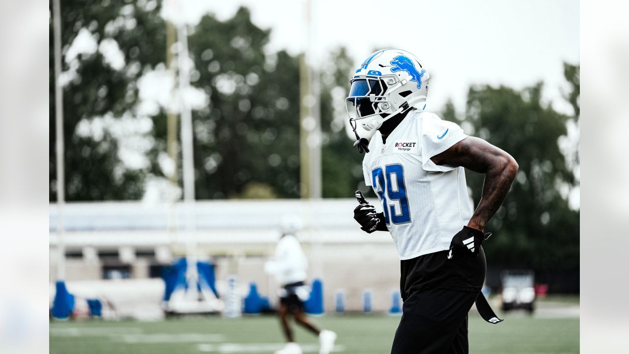 Detroit Lions defensive tackle Brodric Martin watches during an NFL  football rookie minicamp practice in Allen Park, Mich., Saturday, May 13,  2023. (AP Photo/Paul Sancya Stock Photo - Alamy