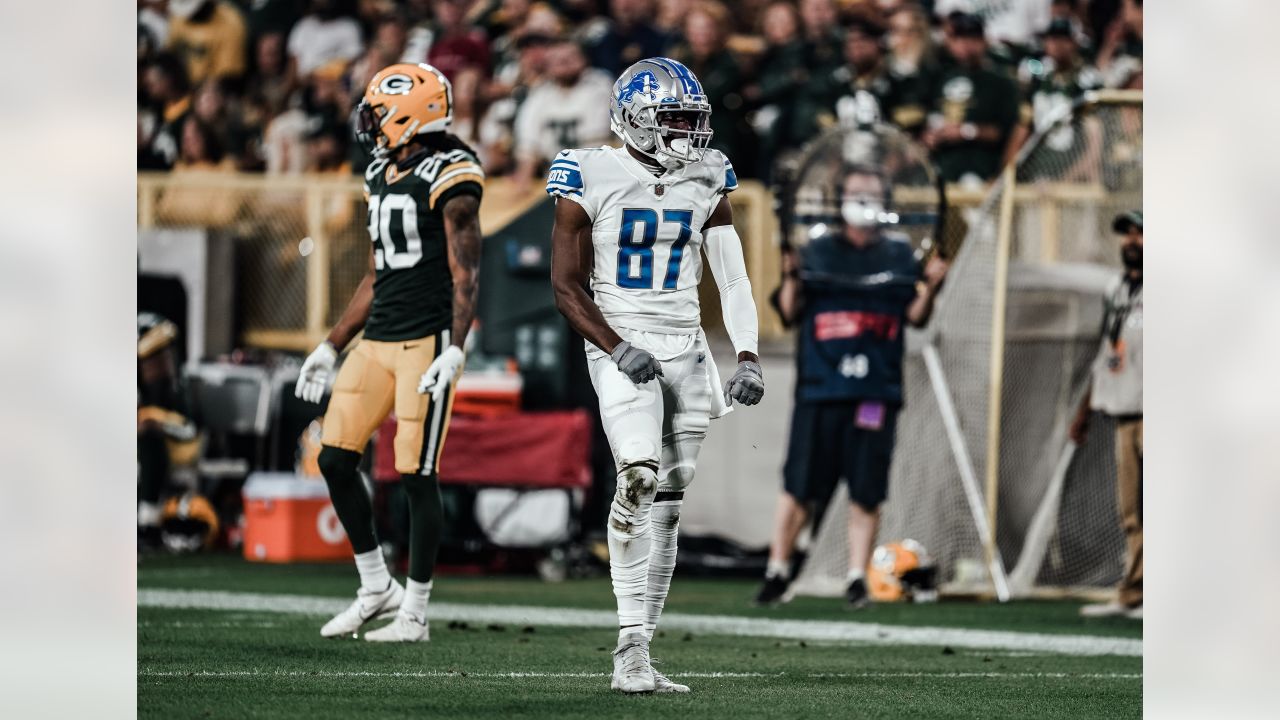 FILE - Detroit Lions wide receiver Roy Williams questions an official  during the team's NFL football game against the Green Bay Packers in Detroit  on Sept. 14, 2008. Williams was traded by