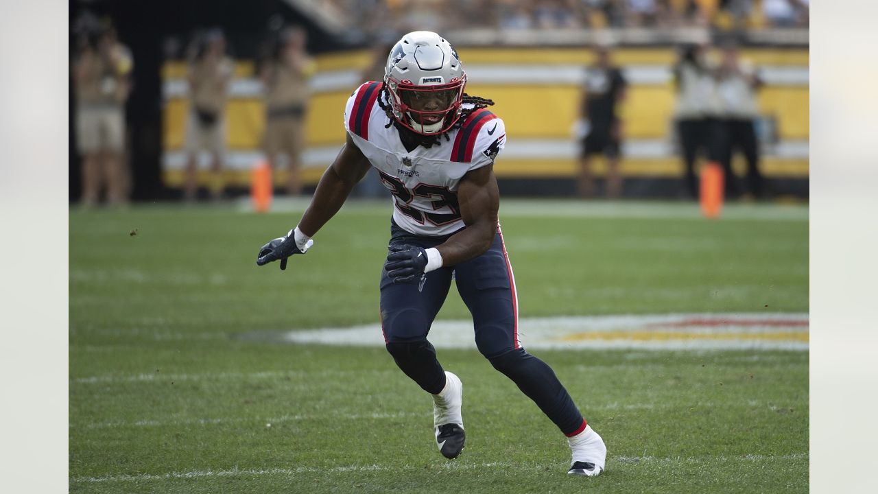 New England Patriots' Adrian Phillips after an NFL football game against  the Detroit Lions at Gillette Stadium, Sunday, Oct. 9, 2022 in Foxborough,  Mass. (Winslow Townson/AP Images for Panini Stock Photo - Alamy