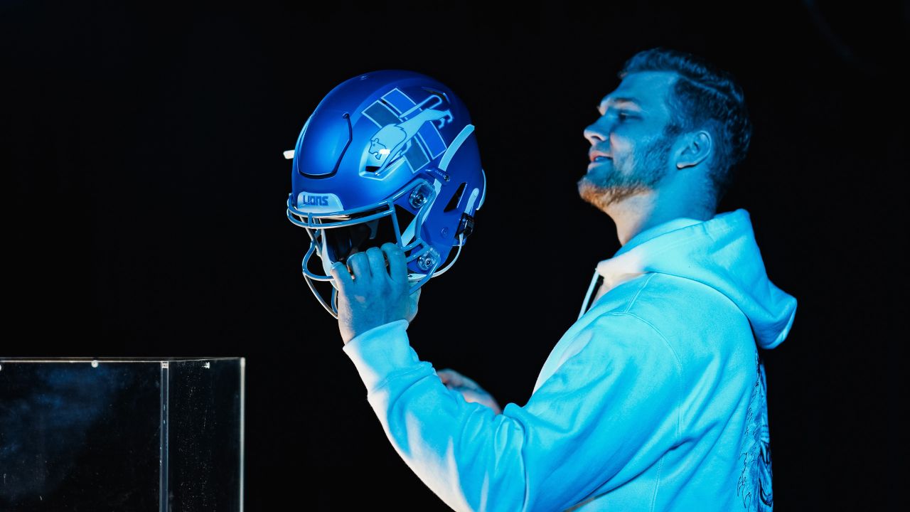 Lions unveil new alternate helmet for 2023 season