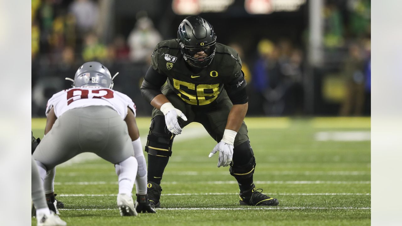 Former Oregon Ducks LT Penei Sewell's moment in the NFL draft