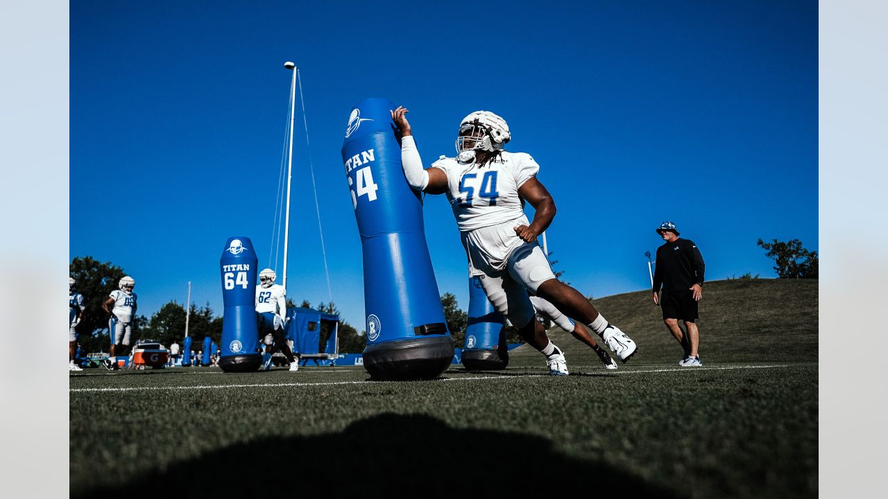 ALLEN PARK, MI - JULY 29: Detroit Lions Jashon Cornell defensive tackle  (96) during practice at Detroit Lions NFL training camp on July 29, 2021 at  Lions Practice Facility in Allen Park