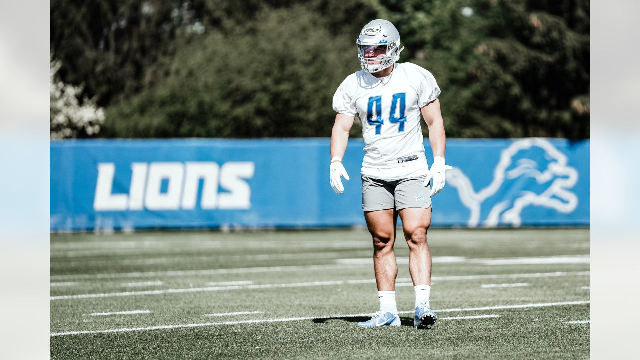 Detroit Lions linebacker Malcolm Rodriguez (44) during an NFL