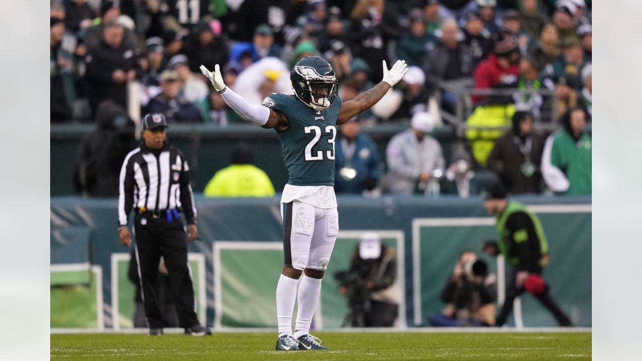 Philadelphia Eagles safety C.J. Gardner-Johnson during the first half of  the NFC Championship NFL football game between the Philadelphia Eagles and  the San Francisco 49ers on Sunday, Jan. 29, 2023, in Philadelphia. (