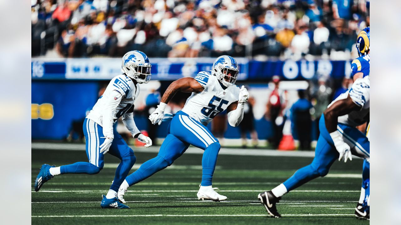 Josh Woods of the Detroit Lions walks off field after a loss to the News  Photo - Getty Images