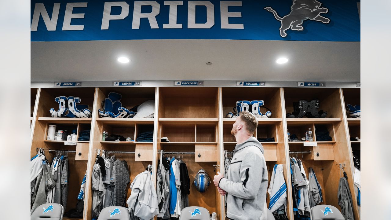 Detroit Lions' Aidan Hutchinson, Jameson Williams meet media