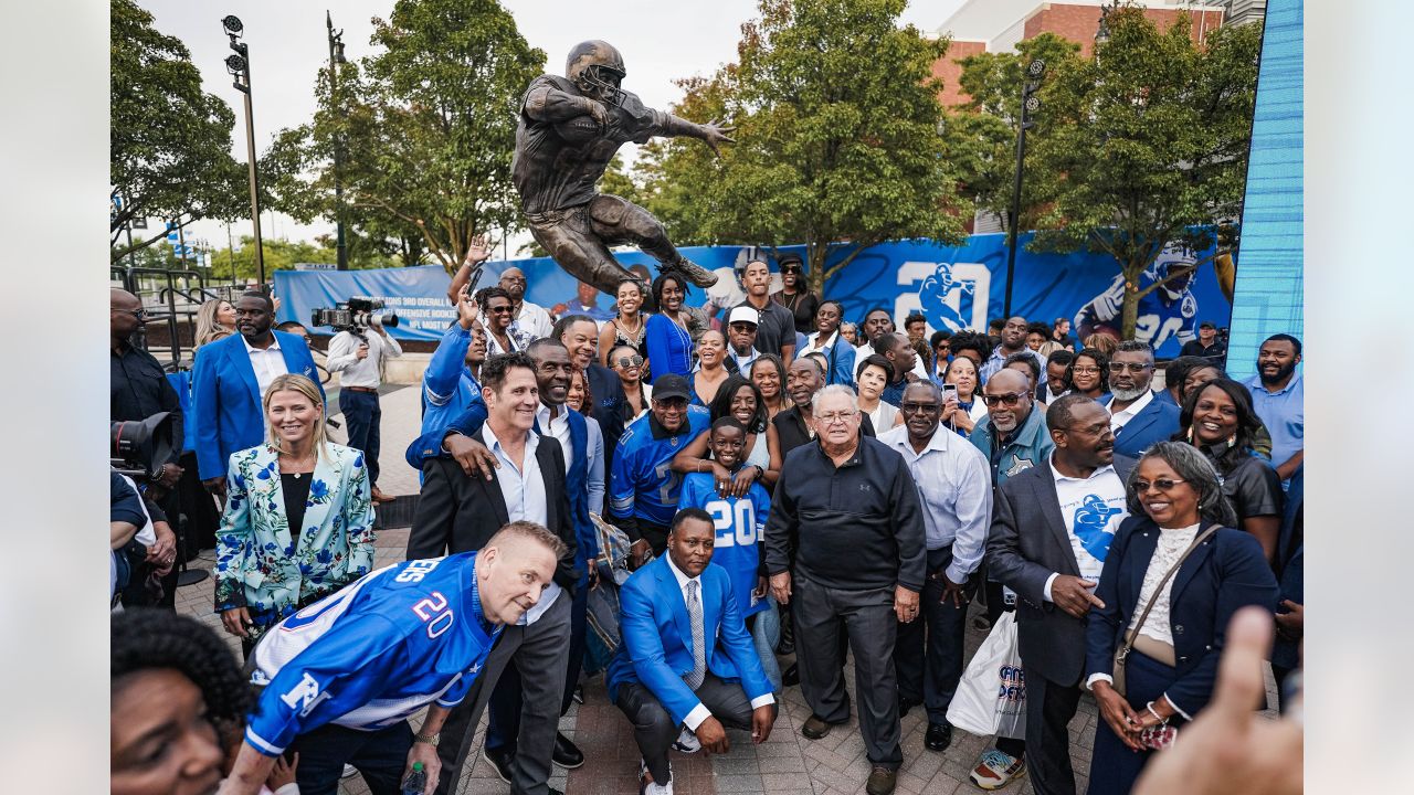 Barry Sanders Statue Celebration