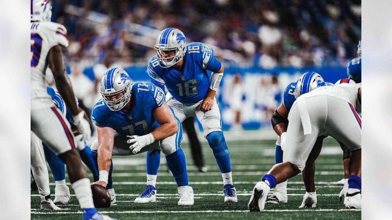 Detroit Lions tight end Hunter Thedford (49) in action against the Buffalo  Bills during an NFL preseason football game, Friday, Aug. 13, 2021, in  Detroit. (AP Photo/Rick Osentoski Stock Photo - Alamy