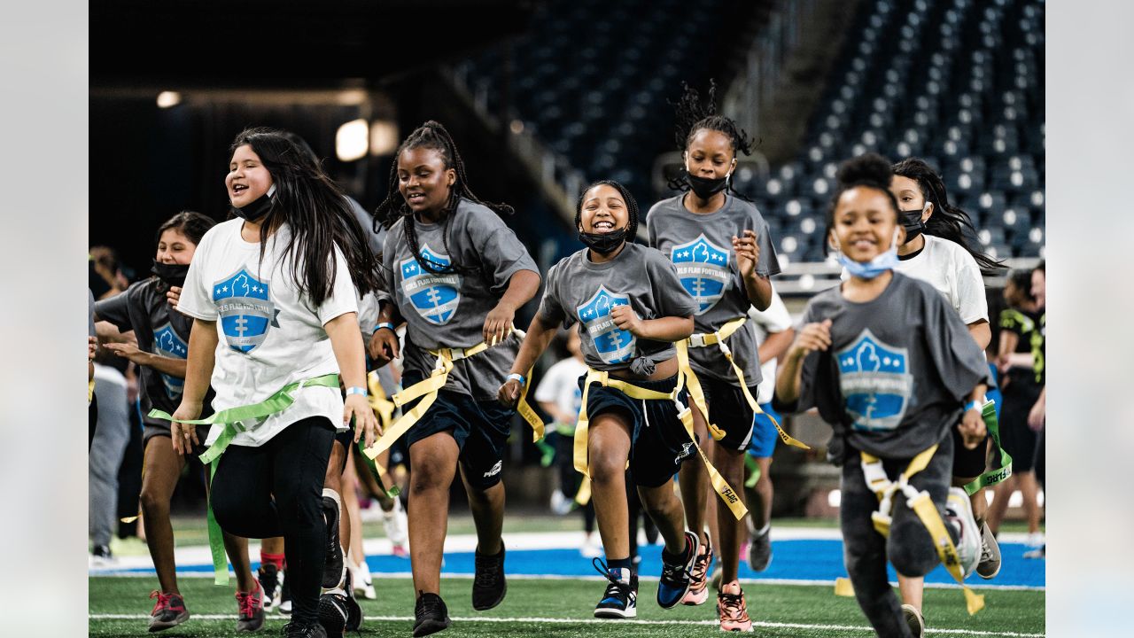 All-Girls Flag Football Clinic at Ford Field