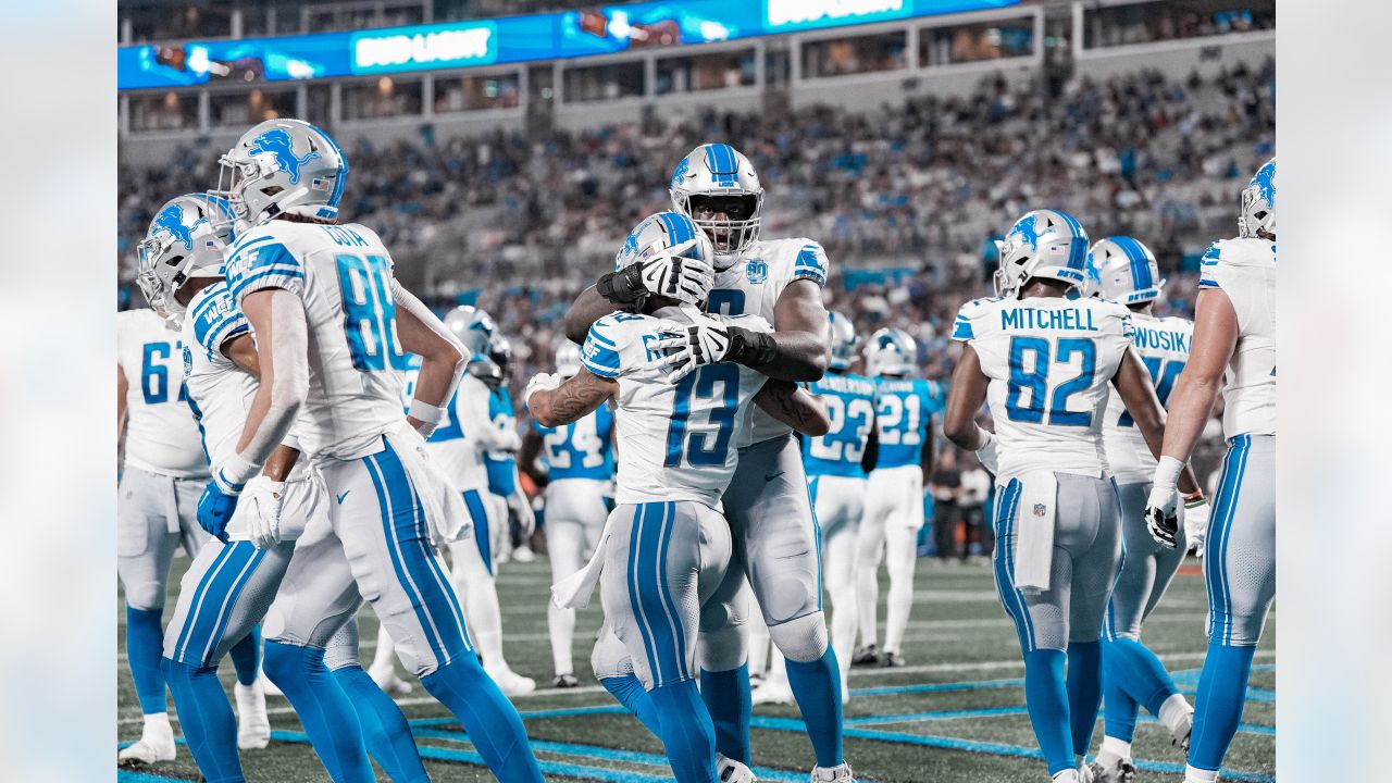 Detroit Lions cornerback Khalil Dorsey (30) returns a kick during an NFL  preseason football game against the Carolina Panthers, Friday, Aug. 25,  2023, in Charlotte, N.C. (AP Photo/Brian Westerholt Stock Photo - Alamy