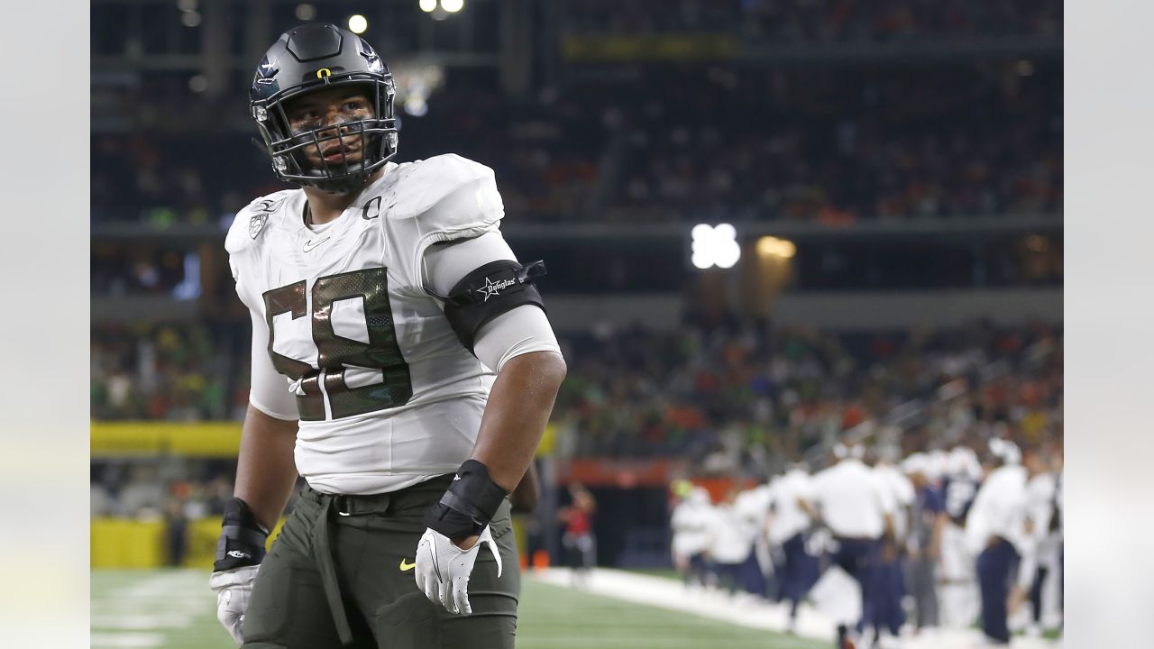 Former Oregon Ducks LT Penei Sewell's moment in the NFL draft