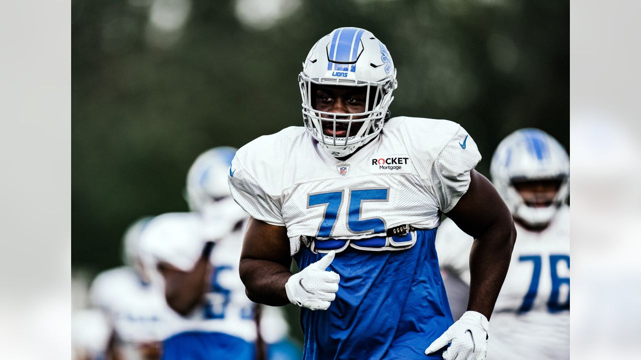 Detroit Lions defensive end Levi Onwuzurike (75) on the field during