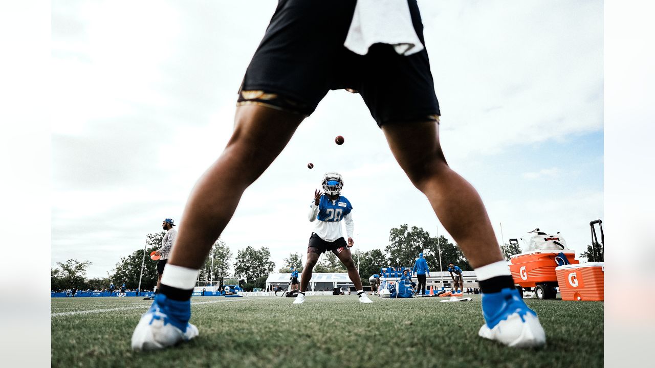 Detroit Lions running back Ty Johnson (38) runs the ball during an NFL  preseason football game against the New England Patriots in Detroit,  Friday, Aug. 9, 2019. (AP Photo/Paul Sancya Stock Photo - Alamy