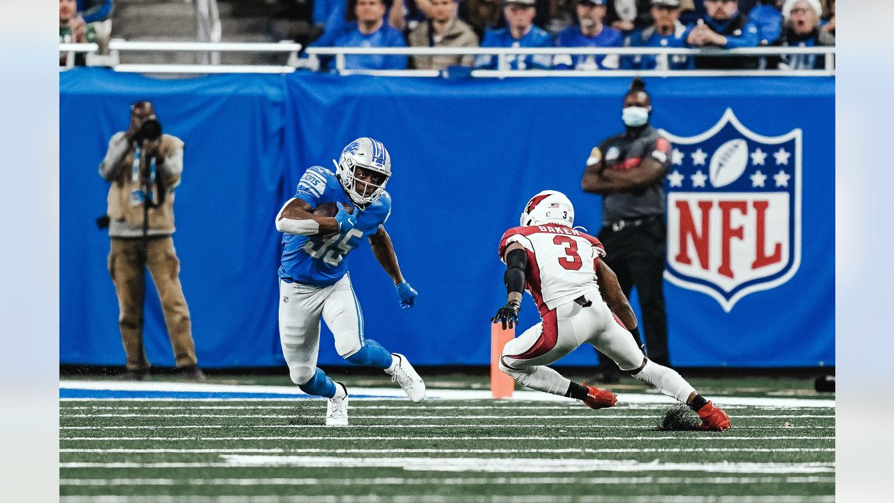 DETROIT, MI - OCTOBER 31: Detroit Lions running back Godwin Igwebuike (35)  runs with the ball