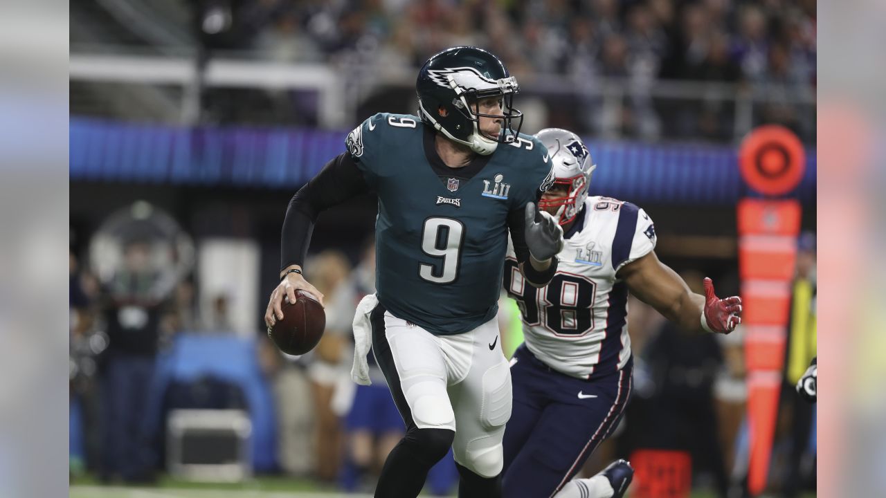 New England Patriots defensive lineman Trey Flowers #98 in action against  the Philadelphia Eagles at Super Bowl 52 on Sunday, February 4, 2018 in  Minneapolis. Philadelphia won the game 41-33.(AP Photo/Gregory Payan