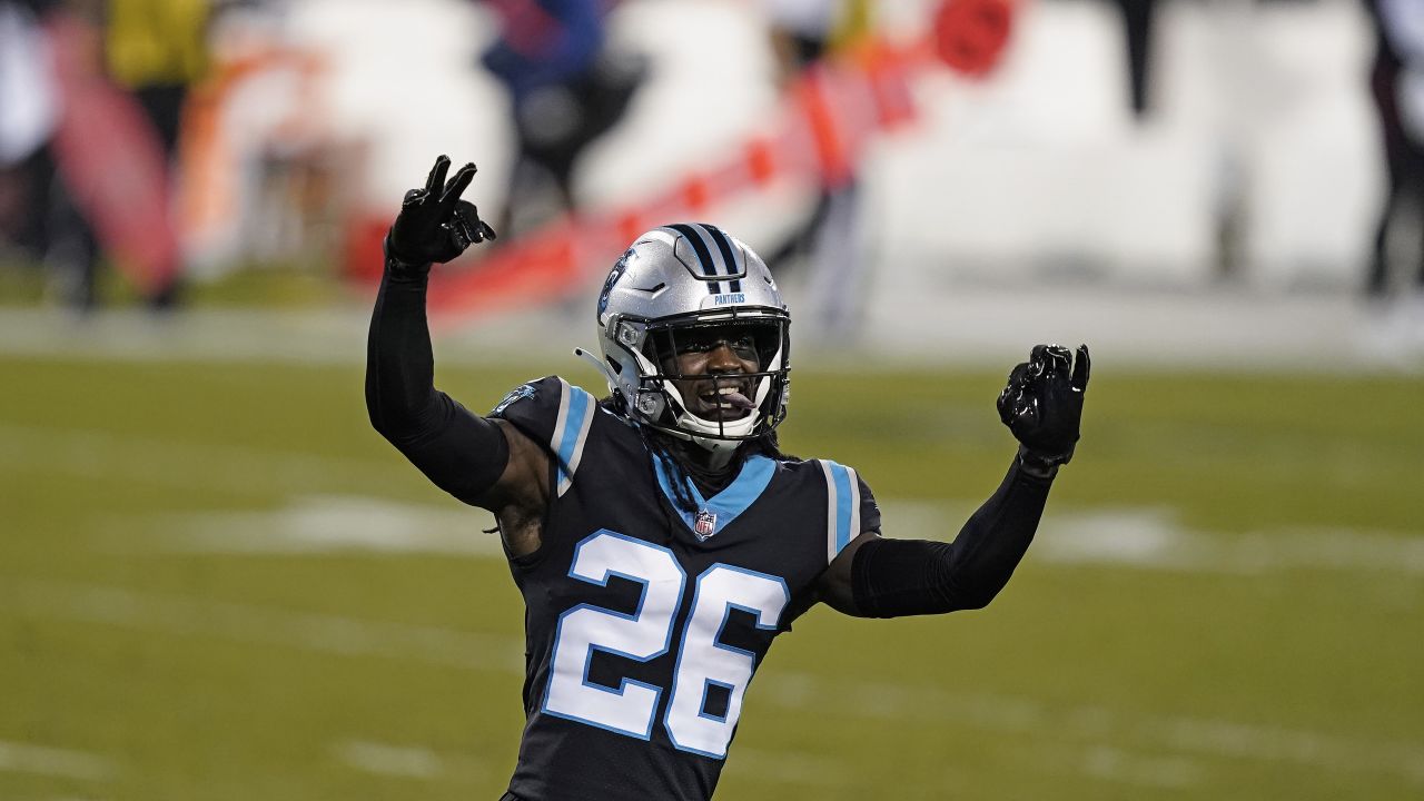 Carolina Panthers cornerback Herb Miller (36) lines up on defense during an  NFL preseason football game against the Detroit Lions, Friday, Aug. 25,  2023, in Charlotte, N.C. (AP Photo/Brian Westerholt Stock Photo - Alamy