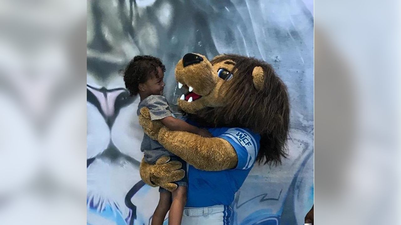 Nothing brings out a smile - Detroit Lions Mascot - Roary