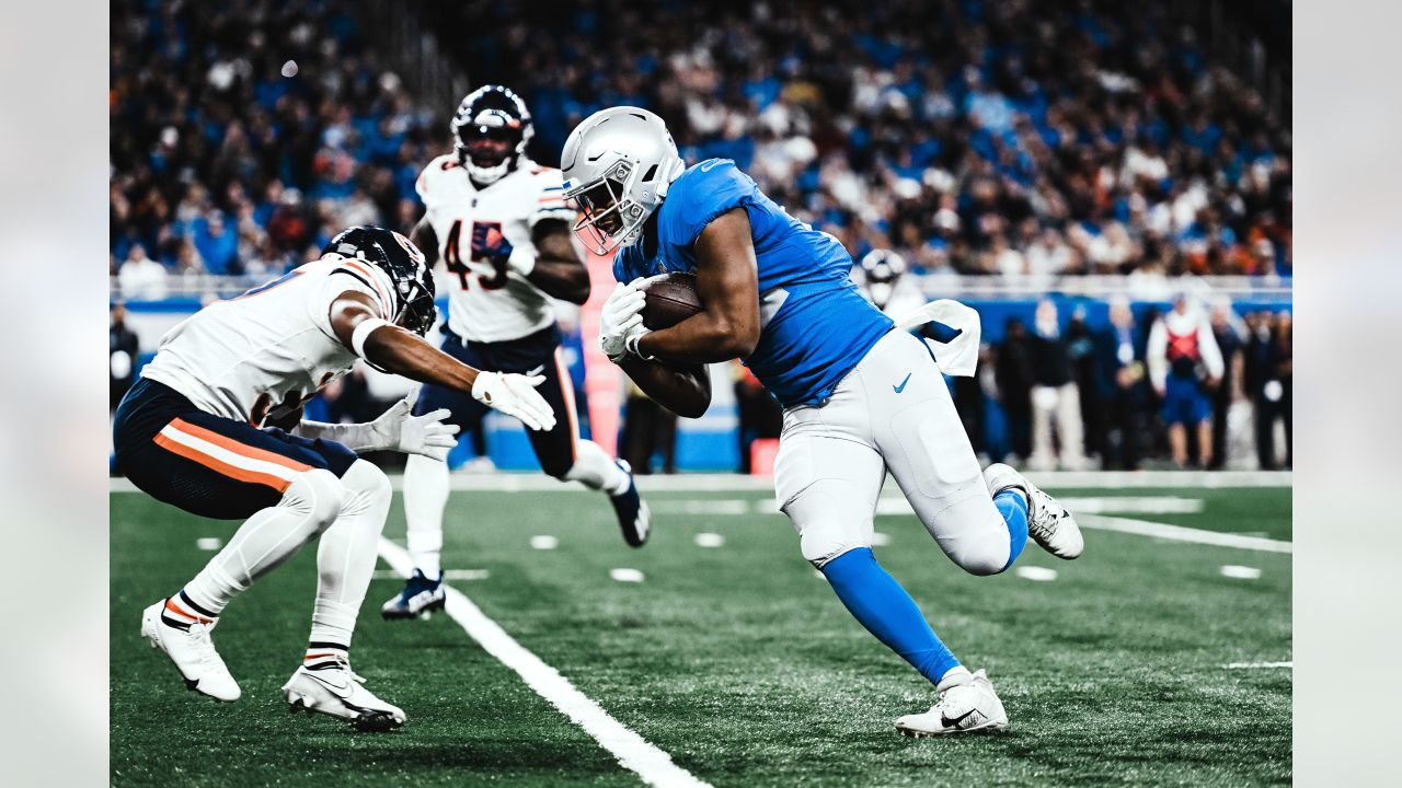 DETROIT, MI - AUGUST 11: Detroit Lions TE Brock Wright (89) in action  during the game between New York Giants and Detroit Lions on August 11,  2023 at Ford Field in Detroit