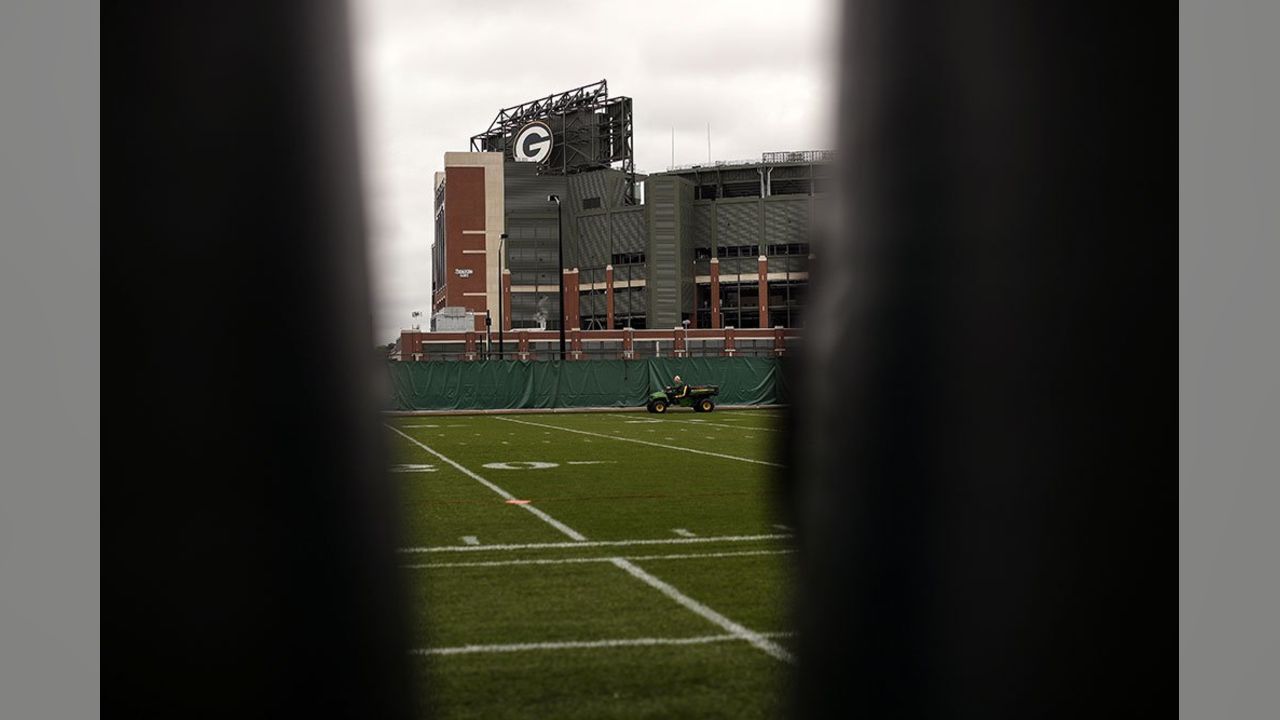 Green Bay Packers practice for LA Rams game on Clarke Hinkle Field