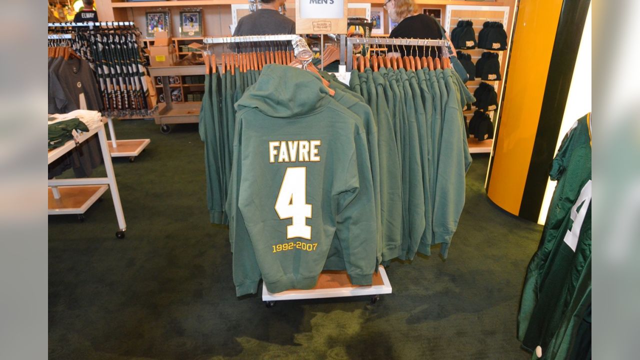 Brett Favre merchandise in the Pro Shop