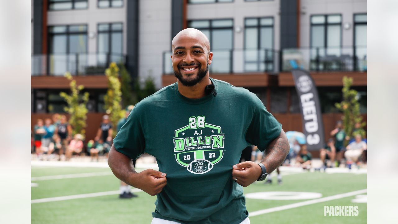 AJ Dillon hosts first football camp ahead of Packers training camp