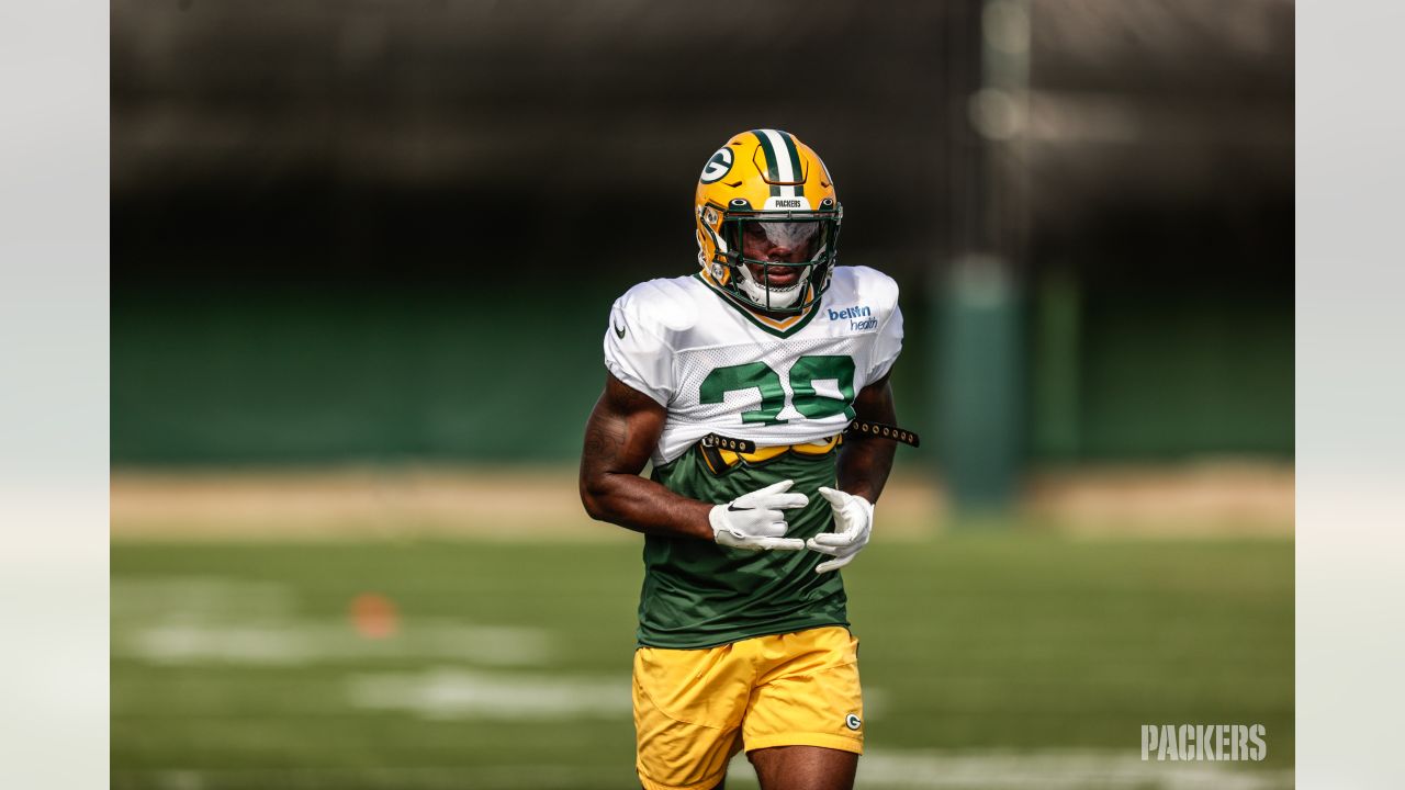 Green Bay Packers' Robert Tonyan runs a drill at the NFL football team's  practice field training camp Tuesday, May 31, 2022, in Green Bay, Wis. (AP  Photo/Morry Gash Stock Photo - Alamy