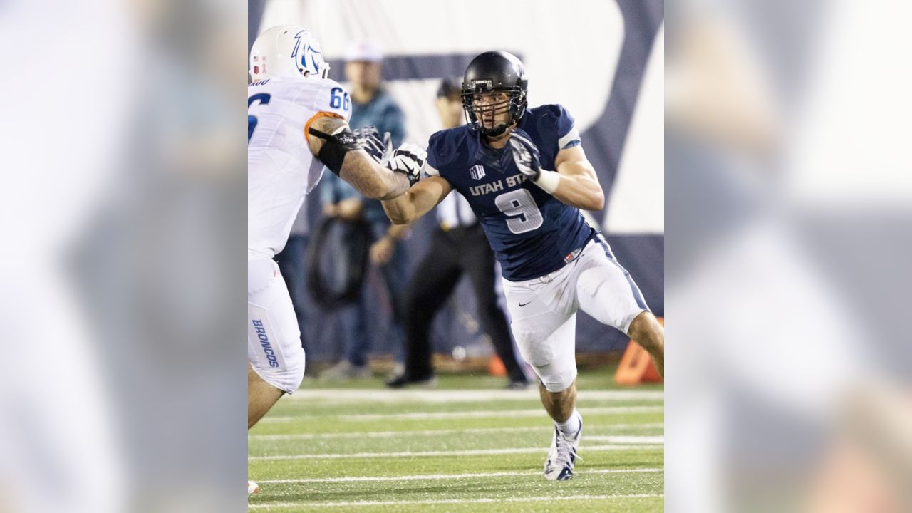 Senior Linebacker Kyler Fackrell Balances Football, Fatherhood and School -  Utah State University Athletics