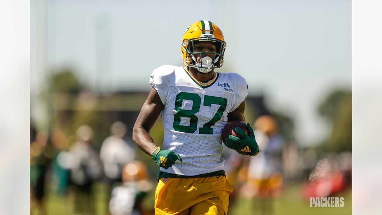 Football & friends. Jordy Nelson visited practice today! 