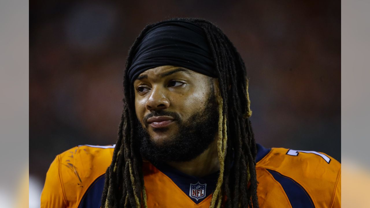 Green Bay Packers' Billy Turner wear a Crucial Catch headband as he leaves  the field following an NFL football game against the Atlanta Falcons,  Monday, Oct. 5, 2020, in Green Bay, Wis. (