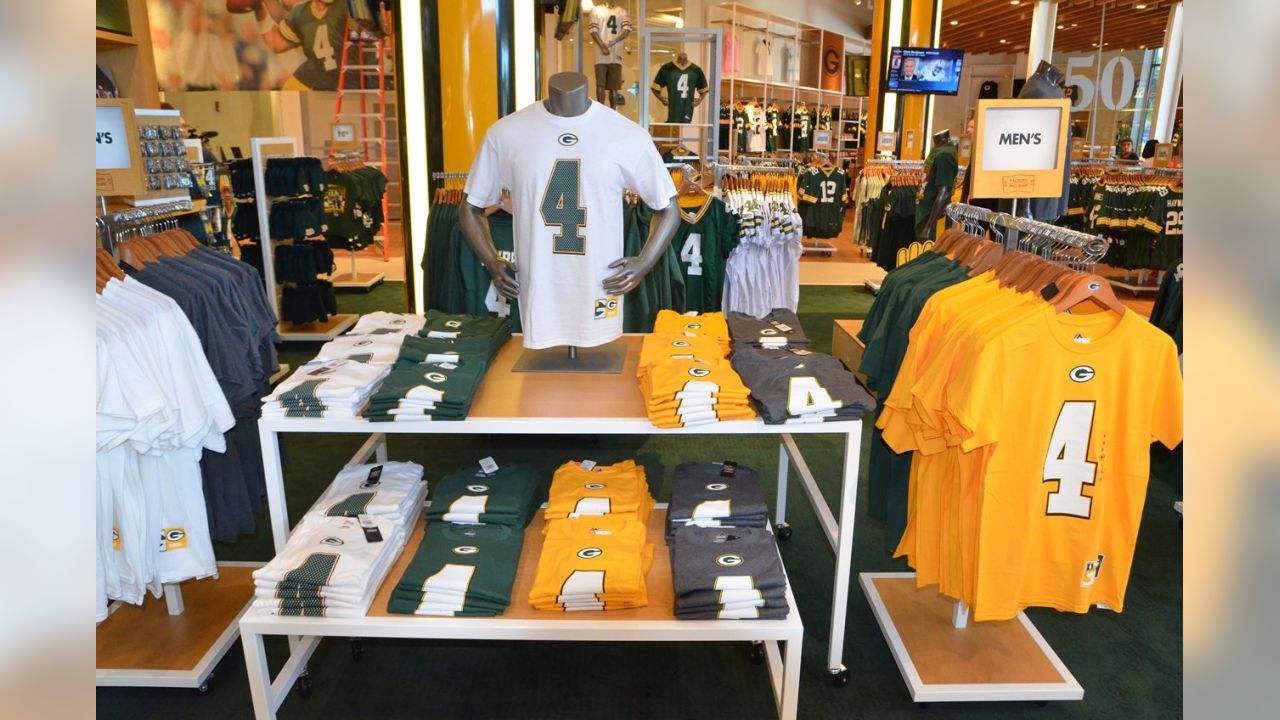 Brett Favre merchandise in the Pro Shop