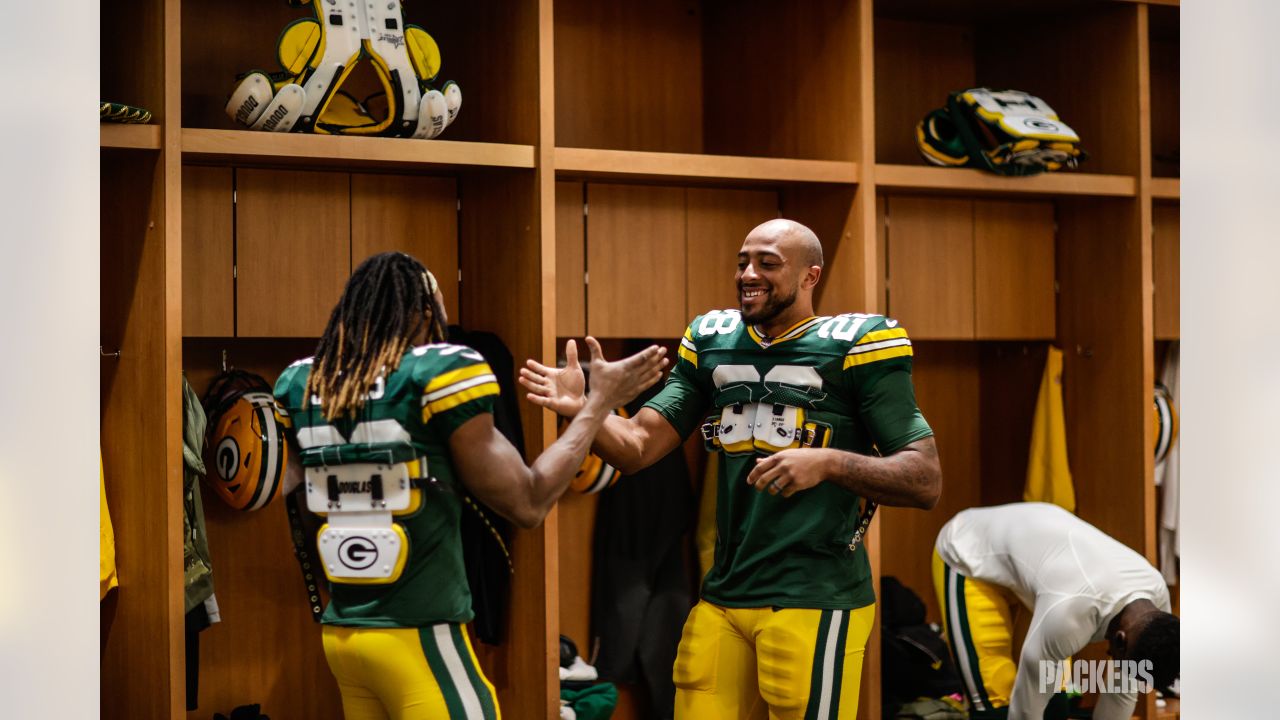 Green Bay Packers on X: Take an inside look at the #Packers locker room  before & after the Week 6 victory against the Lions. Locker Room Pass  