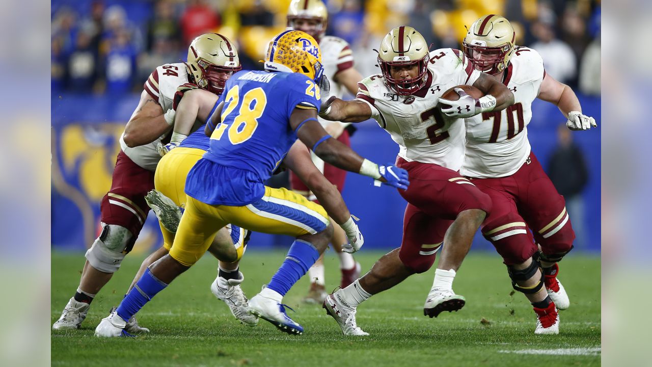 After years of mom carrying the load, Boston College's AJ Dillon