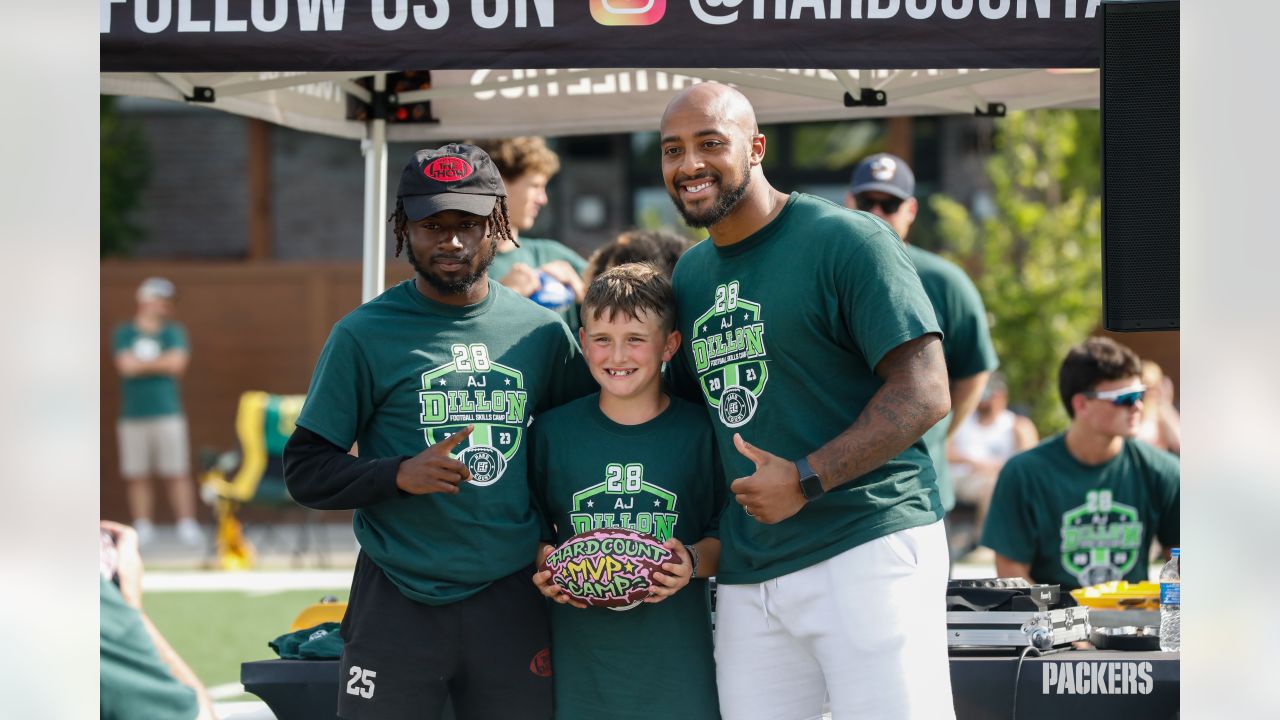 Photos: Packers RB AJ Dillon hosts football camp at Titletown