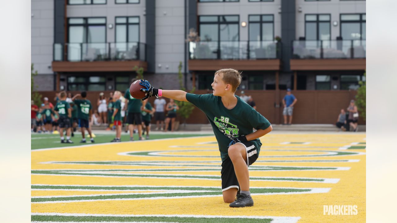 Photos: Packers RB AJ Dillon hosts football camp at Titletown