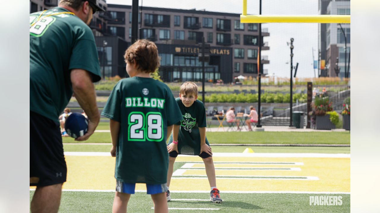 Photos: Packers RB AJ Dillon hosts football camp at Titletown