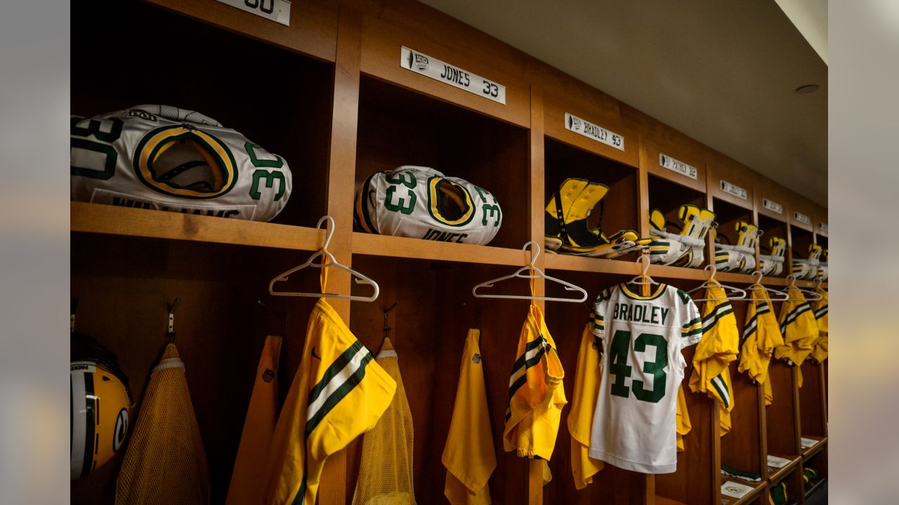 Photos: Inside Green Bay's locker room in Detroit