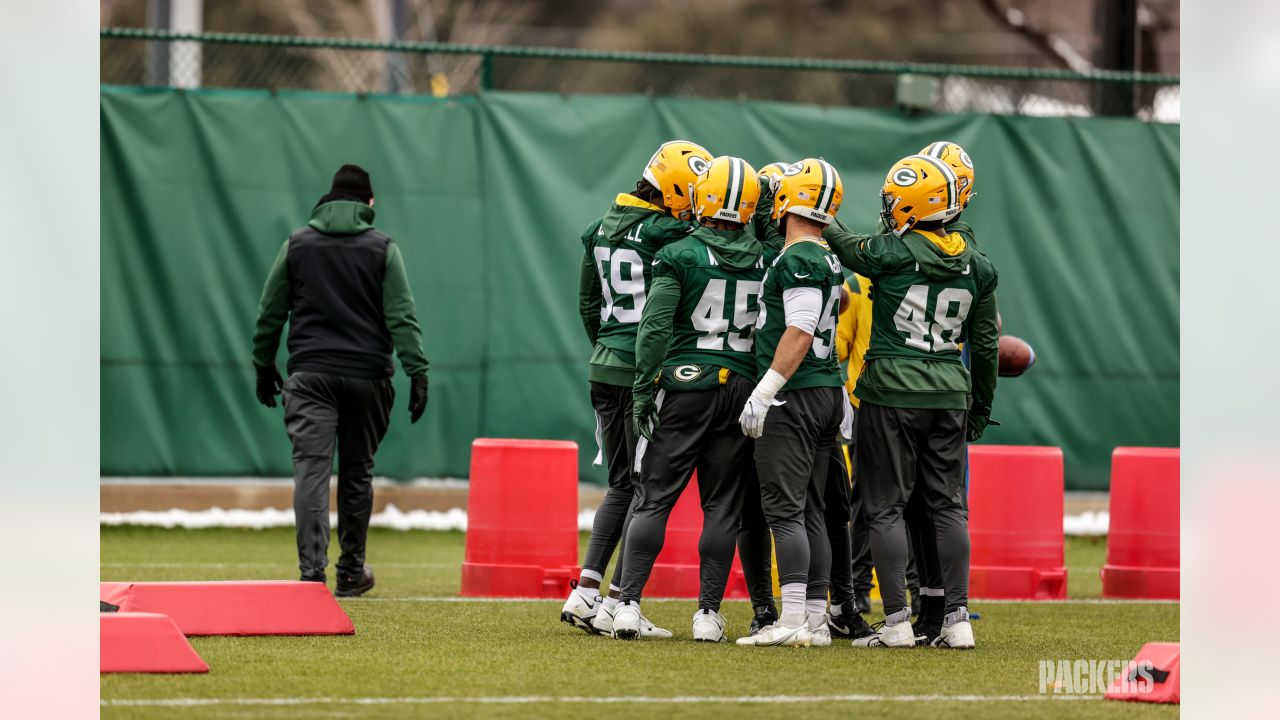 Green Bay Packers practice for LA Rams game on Clarke Hinkle Field